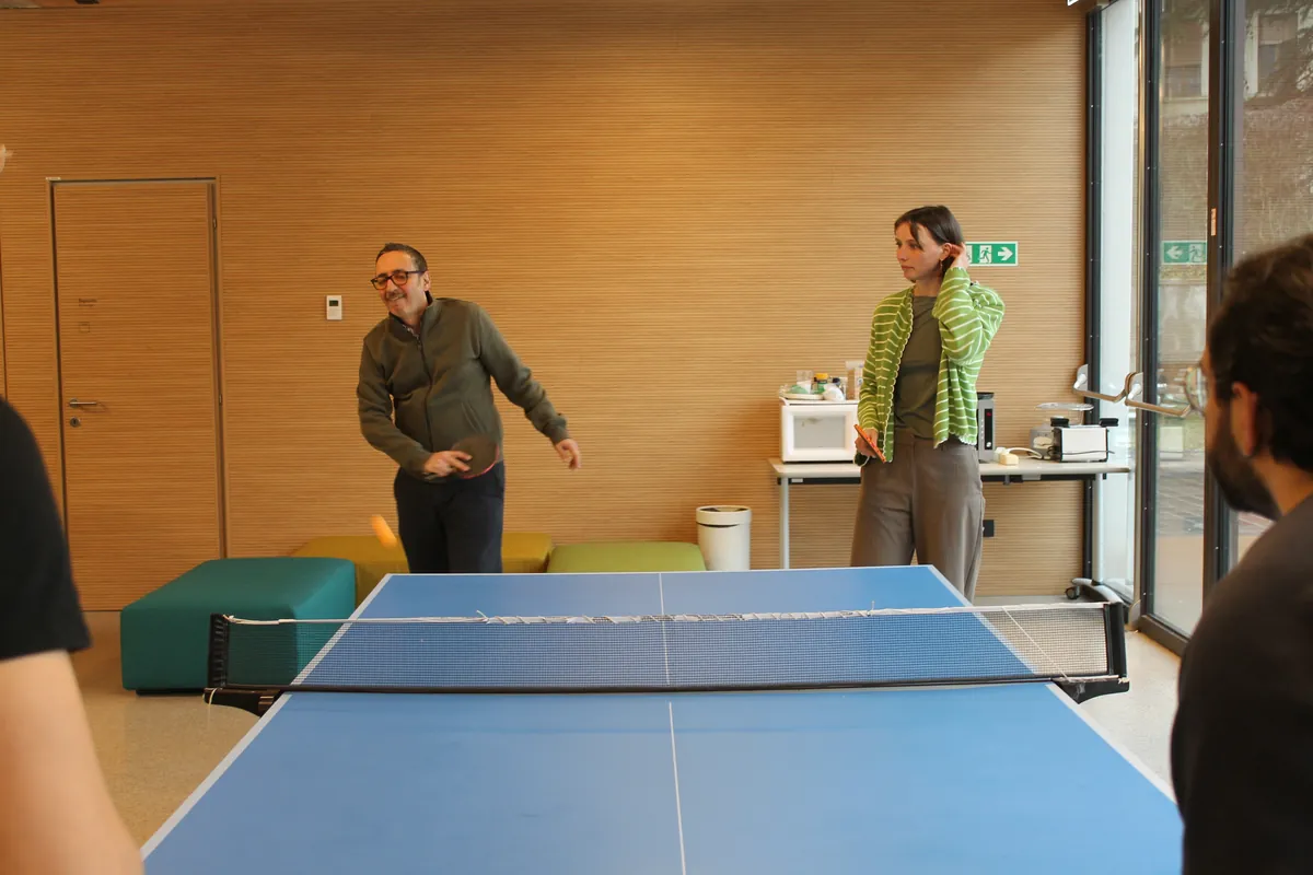 Ping pong at the lab